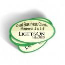 Magnet Oval Business Cards 2'' x 3.5''