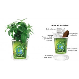  "Go Green" Grow Kits From Time4's Visstun® WHITE Plastic