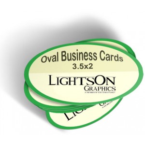 Oval Business Cards - Die Cut